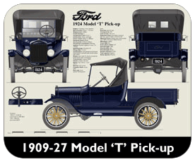 Ford Model T Pick-up 1921-25 Place Mat, Small